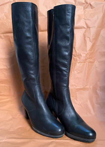 Elegante schwarze stiefel - stiefel, mit