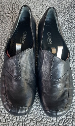 Gabor slipper schwarz leder - slipper,, schwarz,